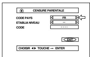 JVC XV-S302 - Programmation de la censure parentale pour la première fois [CENSURE PARENTALE] - 3