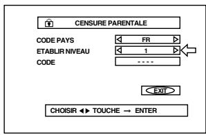 JVC XV-S302 - Programmation de la censure parentale pour la première fois [CENSURE PARENTALE] - 4