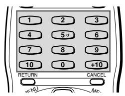 JVC XV-S302 - Comment se servir des touches du pavé numérique - 1