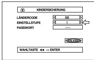 JVC XV-S302 - Voreinstellen der Kindersicherung [KINDERSICHERUNG] - 4