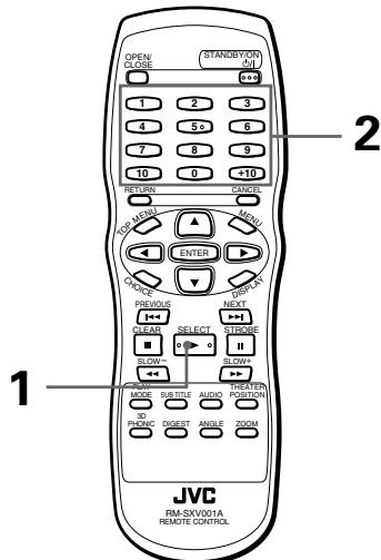 JVC XV-S302 - Pour repérer la scene recherche à partir du menu d'un CD Video/SVCD avec PBC (Pilotage de Lecture) - 1