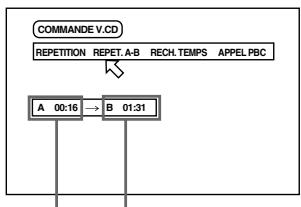 JVC XV-S302 - Appuyer sur ENTER à la fin de la section que l'on désire répéter (ce sera le point B). - 3