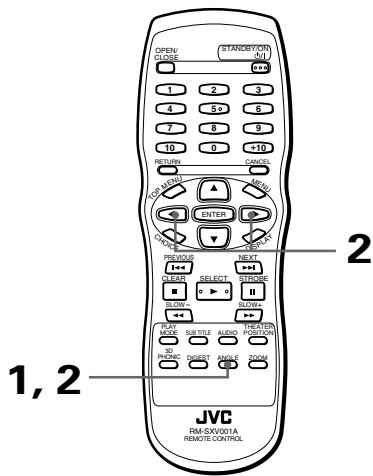 JVC XV-S302 - Een camerahoek selecteren vanuit hetnormale scherm [ANGLE] - 2