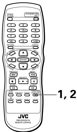 JVC XV-S302 - Wahlen des Bildcharakter [THEATER POSITION] - 2
