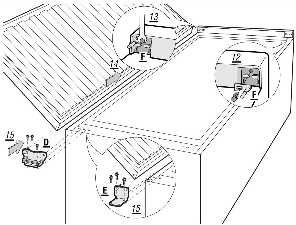 BRANDT UD2522 - N.B. Do not use the drill to make holes in the unit, the drill can be used to make holes on the door. - 1