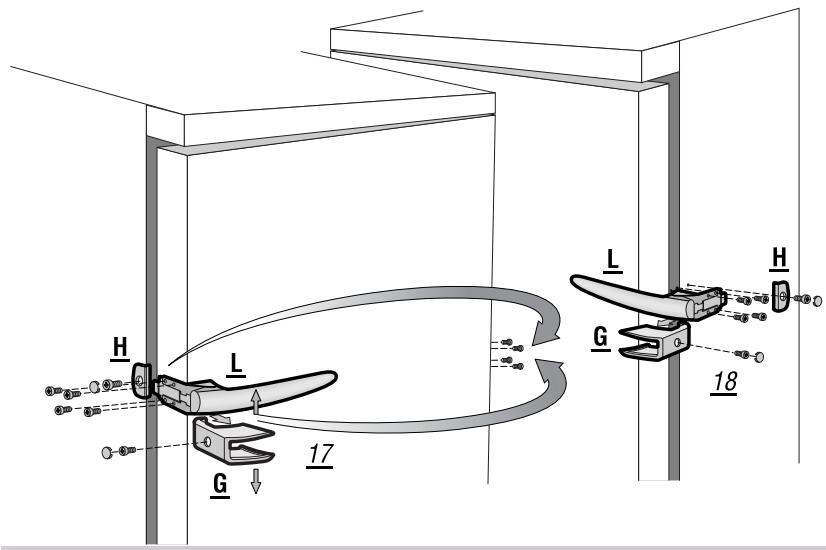 BRANDT UD2522 - N.B. Do not use the drill to make holes in the unit, the drill can be used to make holes on the door. - 3