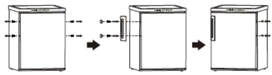 BRANDT BFU4425SW - Installer la poignée de la porte extérieure - 1