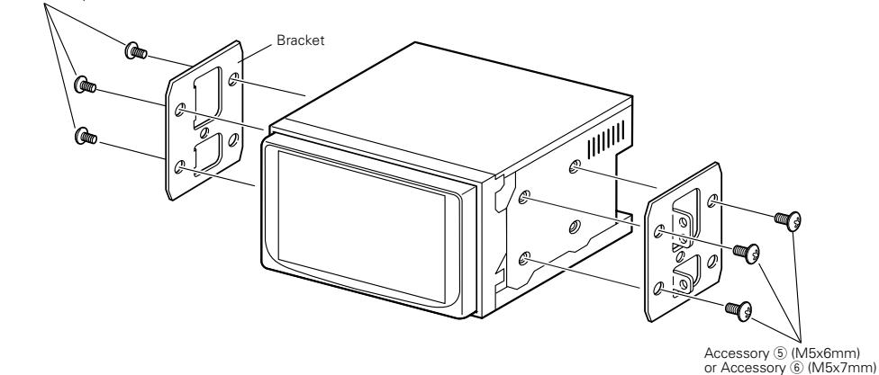 KENWOOD DDX6017 - ■ Installing on Toyota, Nissan or Mitsubishi Car Using Brackets - 1