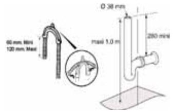 BRANDT VE305WE1 - Draining away the waste water - 1