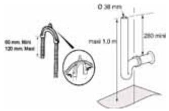 BRANDT VE305WE1 - Abwasserableitung - 1