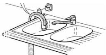 BRANDT VE305WE1 - Retirez l'obturateur du siphon. - 2
