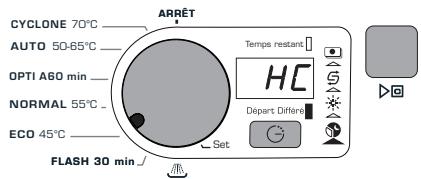 BRANDT DFH1042 - Lancement d'un programme en "heures creuses - 1