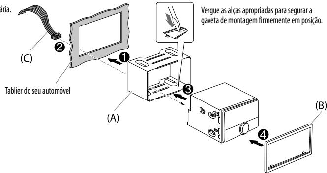 KENWOOD DPX-5000BT - Instalacao do aparelho (montagem no tablier) - 1