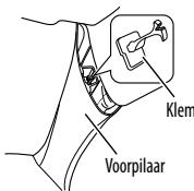 KENWOOD DPX-5000BT - Indien de antennekabel in de Voorpilaar worden geplaatst en een airbag is gemonteerd - 1