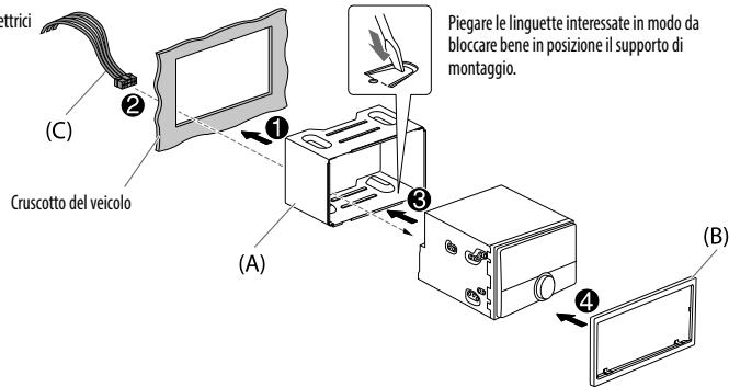 KENWOOD DPX-5000BT - Installazione dell'apparecchio (nel cruscotto) - 1