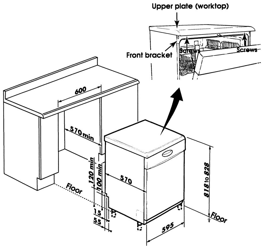 BRANDT DW10W - Building the free-standing machine in - 1