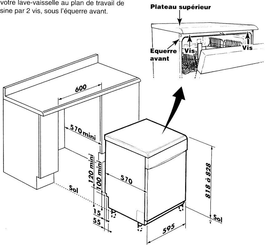 BRANDT DWE300 - Possibilité d'encastrement - 1