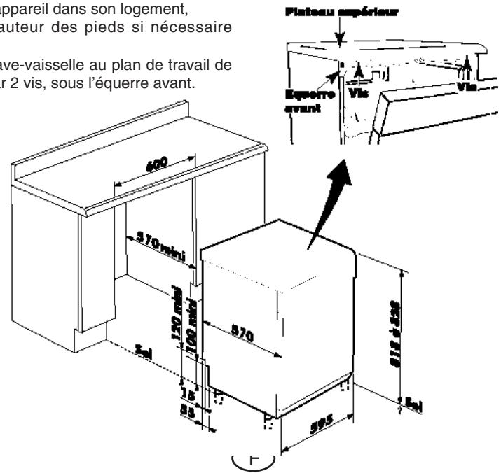 BRANDT DWE500 - Possibilité d'encastrement - 1
