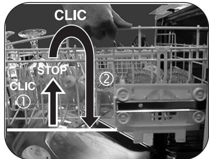 BRANDT VF200JE1 - Réglage en POSITION BASSE : - 1