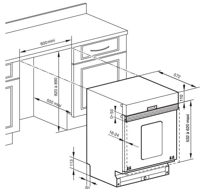 BRANDT VH900WE1 - DIMENSOES DE EMBUTIMENTO - 1
