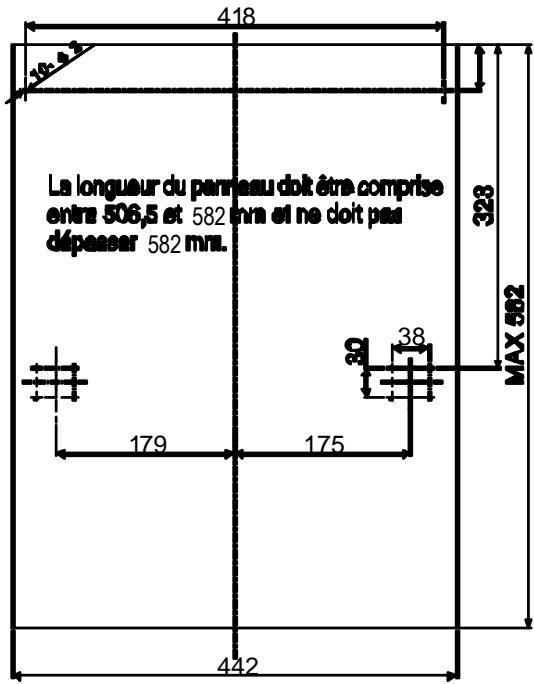 BRANDT VS1009J - - Dimensions et installation du panneau d'habillage - 2