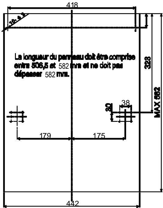 BRANDT VS1009X - Dimensions et installation du panneau d'habillage - 1
