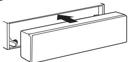 KENWOOD KRC-591 - Einsetzen der Frontblende - 1