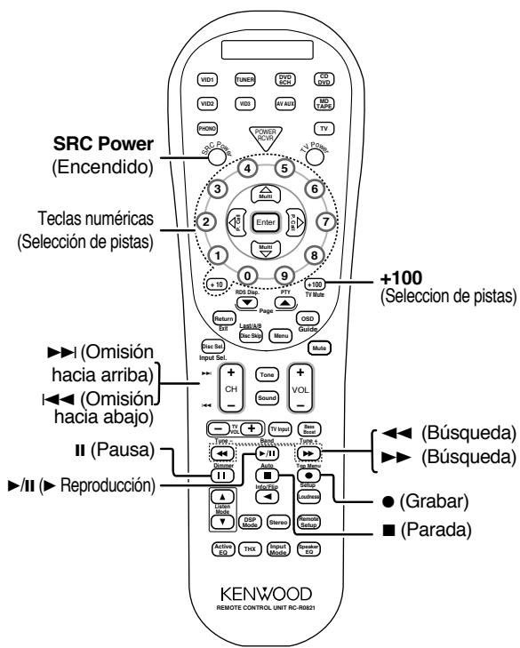 KENWOOD KRF-X9070D - Operaciones de platina de casetes, reproductor de CD y grabadora de MD - 3
