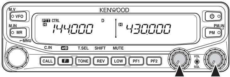 KENWOOD TM-V71A - Selection du mode DOUBLE LANDE/ mode SIMPLE LANDE - 1