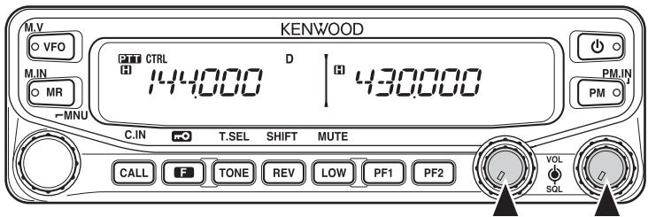 KENWOOD TM-V71A - Réglage du volume - 1