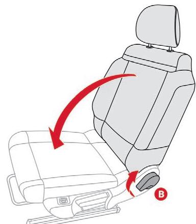 CITROEN C3 AIRCROSS - Position de la tablette du dossier du siège passager - 1
