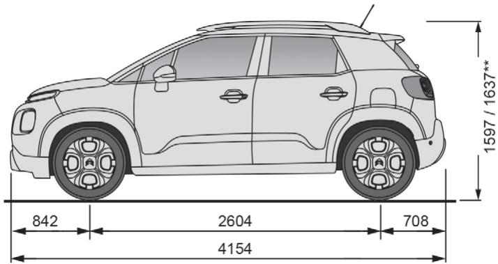 CITROEN C3 AIRCROSS - Dimensions (en mm) - 1