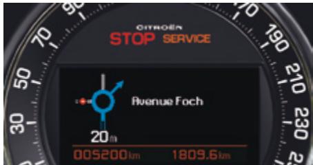 CITROEN C5 AIRCROSS - Rappel des informations de navigation dans l'écran du combiné - 1