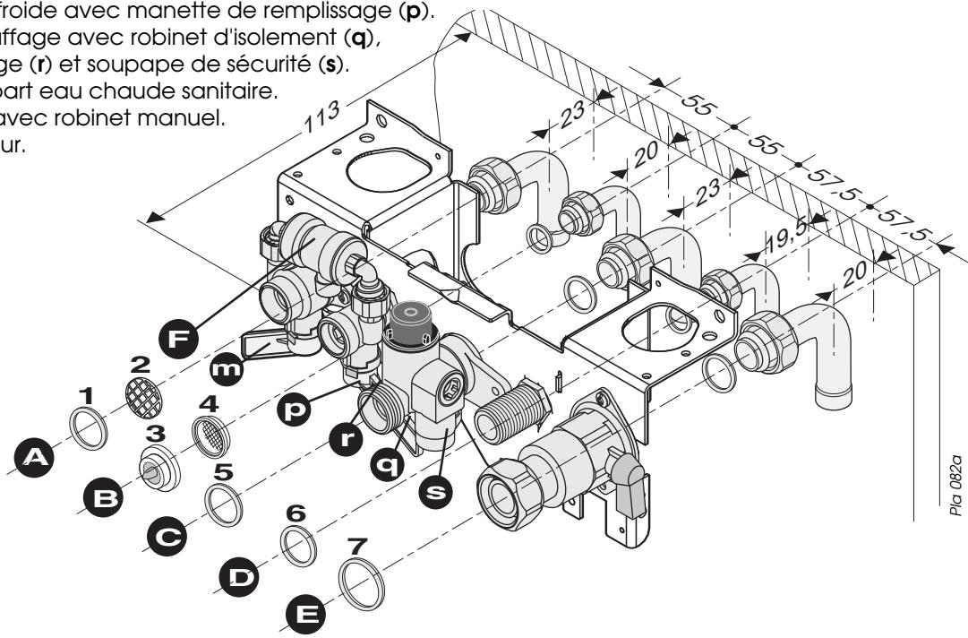 SAUNIER DUVAL THEMA F 23 F23E FAS23E - Plaque de raccordement avec replissage et disjoncteur THEMA f 23 e - 1