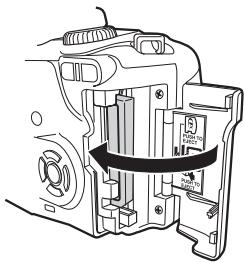 OLYMPUS E-500 - Insertion d'une carte - 3