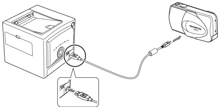 OLYMPUS P-10 - Connecting a digital camera to the printer - 1