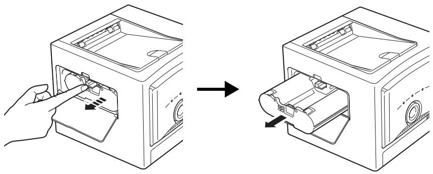 OLYMPUS P-10 - Enlever la cartouche de ruban encreur - 1