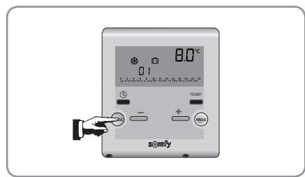 SOMFY THERMOSTAT ET RECEPTEUR 2401104 - Mode départ en vacances - 1