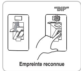SOMFY VISIOPHONE V600 RTS - Utiliser le lecteur d'empreinte - 1