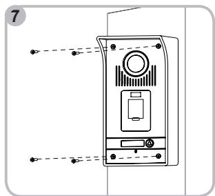SOMFY VISIOPHONE V600 RTS - INSTALLATION DE LA PLATINE DE RUE ET RÉGLAGE DE L'ANGLE DE VUE DE LA CAMÉRA - 7