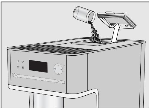 MIELE CM 6350 - Remplissage du réservoir à grains - 1