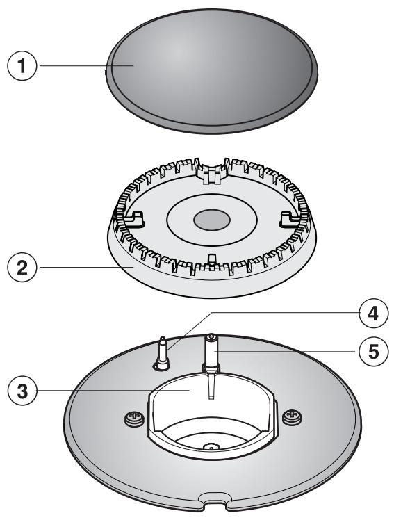 MIELE KM 3054 - To assemble the small, medium and large burners - 1