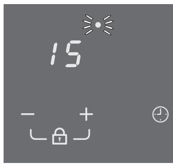 MIELE KM 3054 - Allocating the minute minder to a specific cooking zone - 1