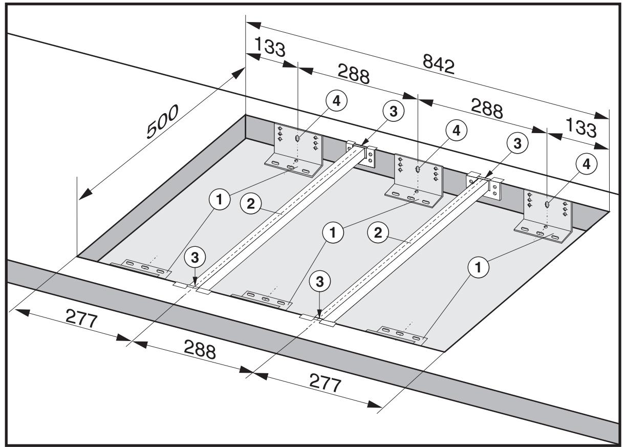 MIELE KM 405 - Fitting the spacer bars and support brackets - 1