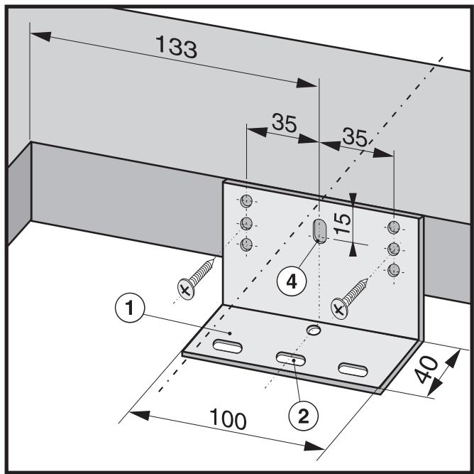 MIELE KM 405 - Fixing the support brackets - 1