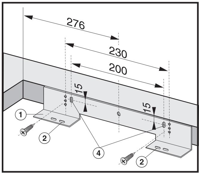 MIELE KM 405 - Fixing the support brackets - 1