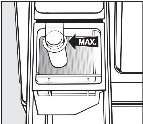 MIELE W 141 - Adjonction automatique d'assouplissant, de produit de tenue ou d'amidon liquide - 1