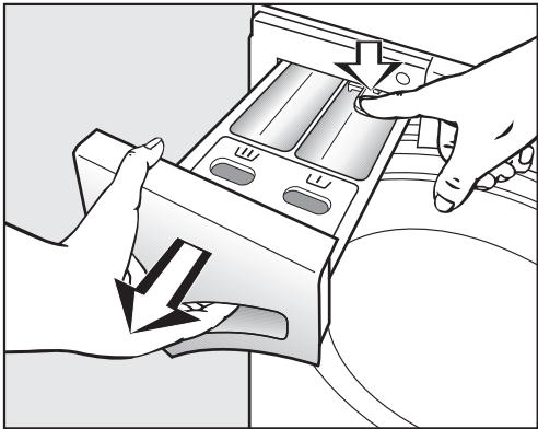 MIELE W 1622 - Nettoyage de la boîte à produits - 1
