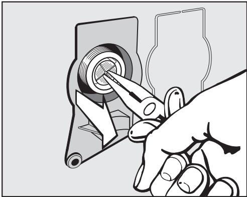 MIELE W 1622 - Nettoyage du filtré dans le raccord d'arrivée d'eau de l'électrovanne - 1