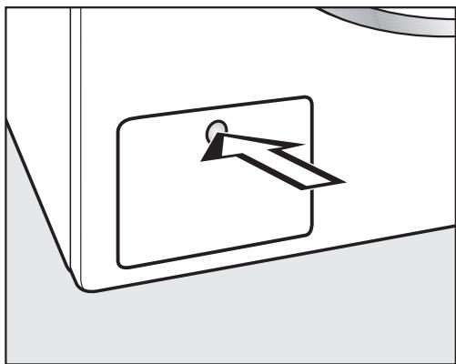 MIELE W 196 - Opening the door in the event of a blocked drain outlet and/or power failure - 1